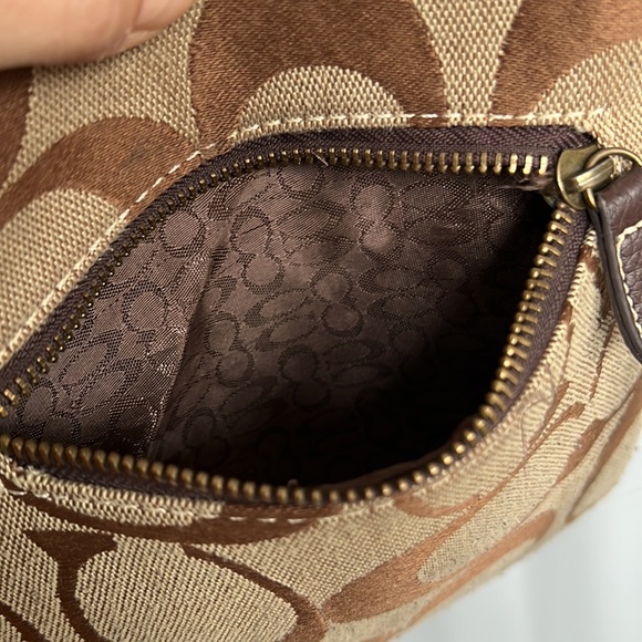 Brown Coach Canvas Crossbody Purse - Picture 3 of 8